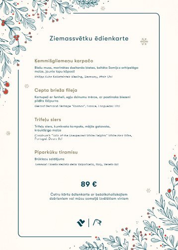 Christmas menu 2023 LAT