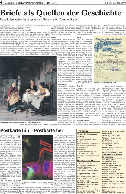 Ausgabe 26: 10 Juni 2008 - Museumszeitung für Museen in und um ...