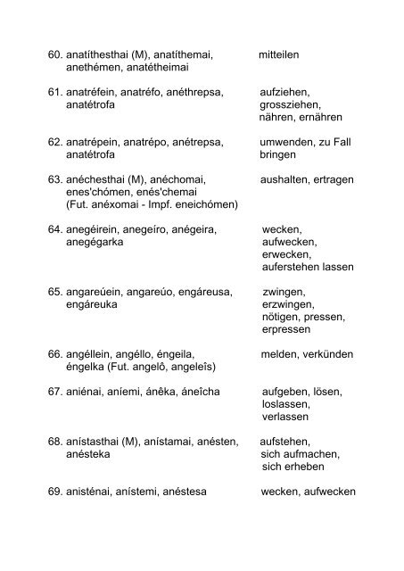 Wörterbuch Deutsch - Altgriechisch