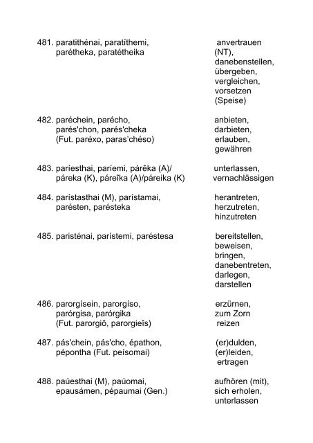 Wörterbuch Deutsch - Altgriechisch