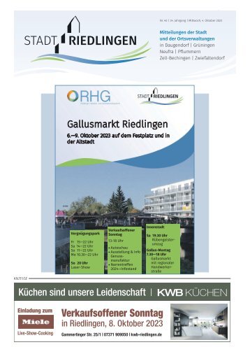 03.10.2023 Amtliches Mitteilungsblatt Riedlingen