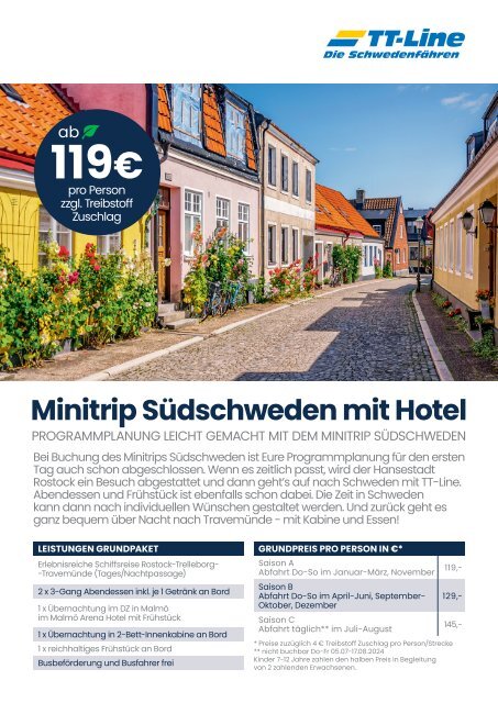 TT-Line Minitrip Südschweden 2024