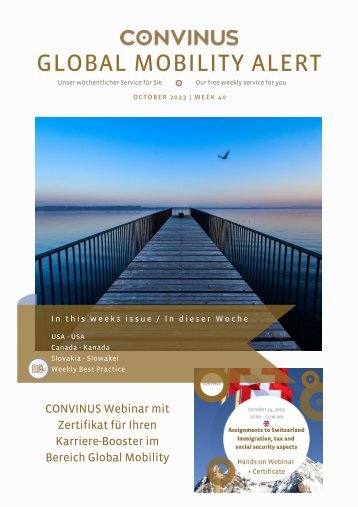 CONVINUS Global Mobility Alert - Week 40.2023