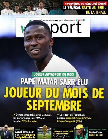 Journal wiwsport n292 - 05 octobre 2023