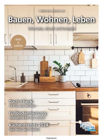 Bauen, Wohnen, Leben Tegernsee - Oktober 2023: Trends und Tipps für Herbst und Winter