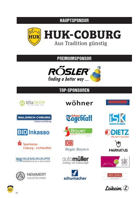 Spielheft HSC2000 Coburg vs. ASV Hamm-Westfalen