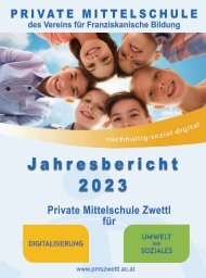 Private Mittelschule Zwettl - Jahresbericht 2023