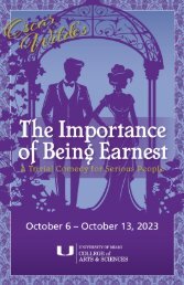 The Importance of Being Earnest Show Program