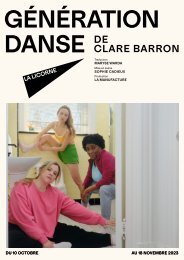 Programme de soirée - Génération danse