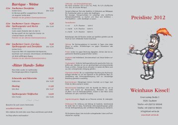 Ritter Hundt« Sekte - Weinhaus Kissel GmbH