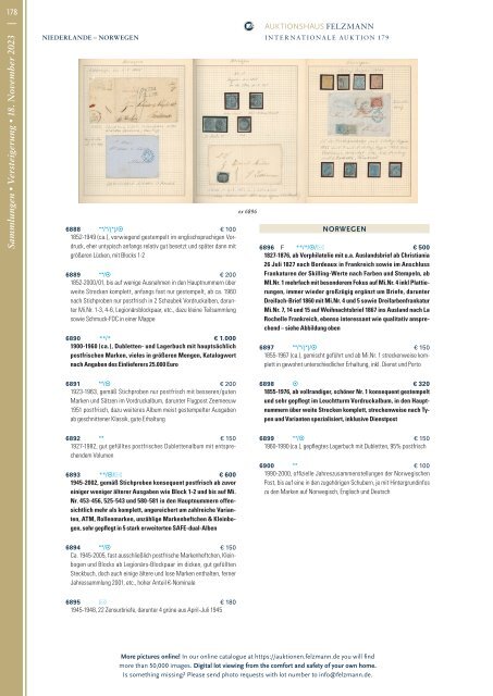 179. Auktion Philatelie Sammlungen