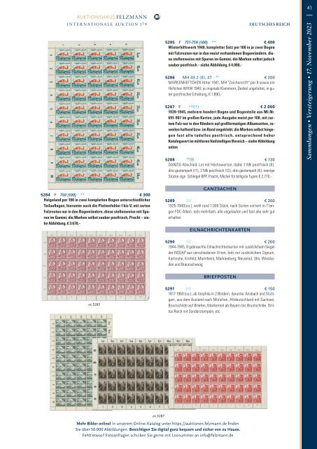 179. Auktion Philatelie Sammlungen