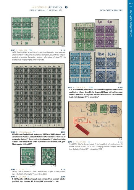 179. Auktion Philatelie Einzellose