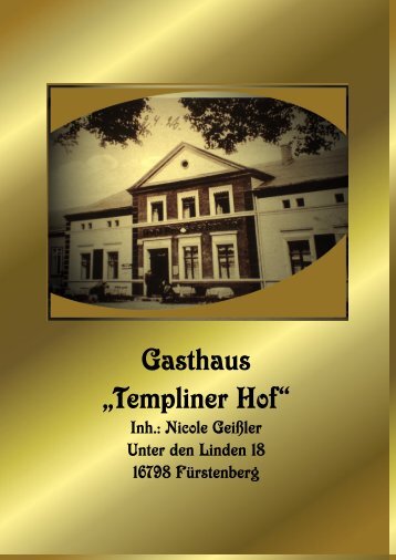 Gasthaus „Templiner Hof“ - "Templiner Hof" Fürstenberg