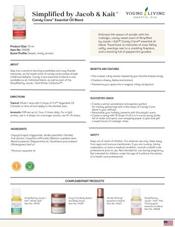 Simplified by Jacob + Kait Candy Cane essential oil  blend shareables