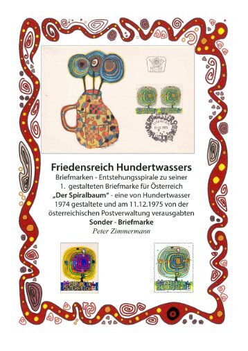  Friedensreich Hundertwassers "Der Spiralbaum" Entstehungsspirale 1974 