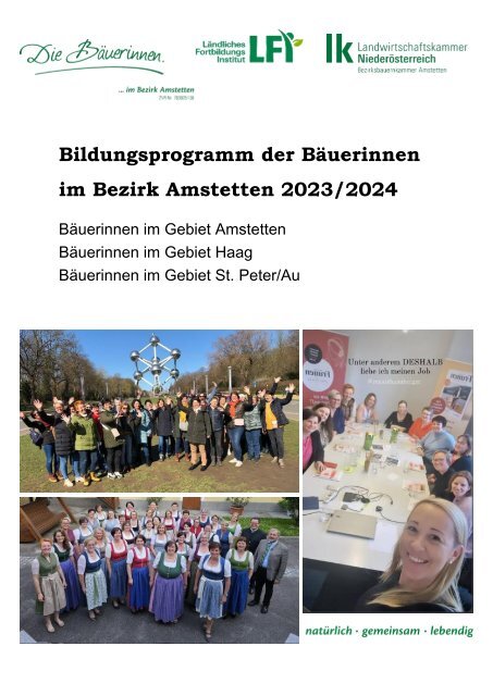 Bildungsprogramm Bezirk Amstetten 2023/24