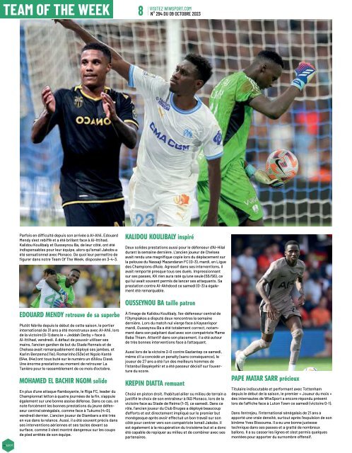 Journal wiwsport n294 - 09 octobre 2023