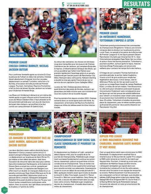 Journal wiwsport n294 - 09 octobre 2023