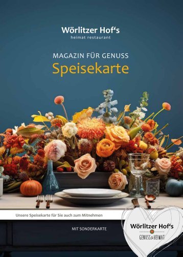 Speisekarte Abend ab Oktober 23