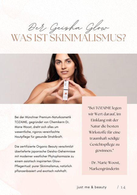 just me & beauty E-Magazin Issue N°27 Oktober 2023