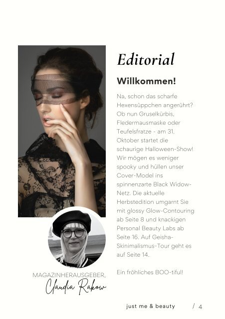 just me & beauty E-Magazin Issue N°27 Oktober 2023