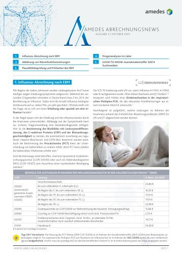 amedes Abrechnungsnews Ausgabe Oktober 2023
