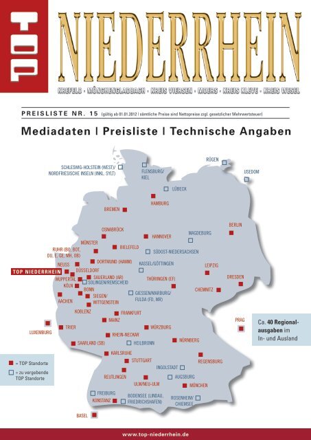 Mediadaten - TOP-Magazin Niederrhein
