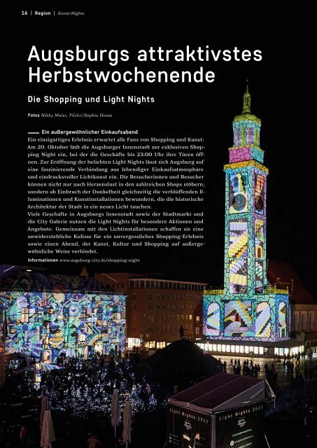 SchlossMagazin Augsburg+Umgebung Oktober 2023