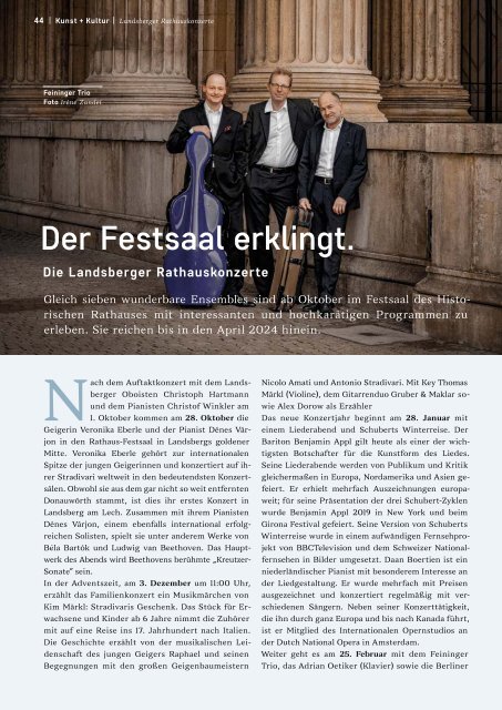 SchlossMagazin Augsburg+Umgebung Oktober 2023