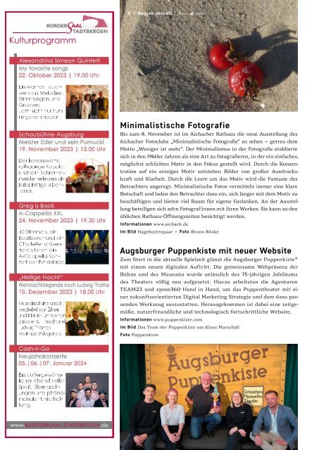 SchlossMagazin Augsburg+Umgebung Oktober 2023