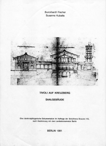 Burckhardt Fischer, Susanne Kuballa, TIVOLI AUF KREUZBERG, Berlin 1991