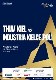 ZEBRA Hallenheft THW Kiel vs. Industria Kielce, 11.10.2023 in Kiel