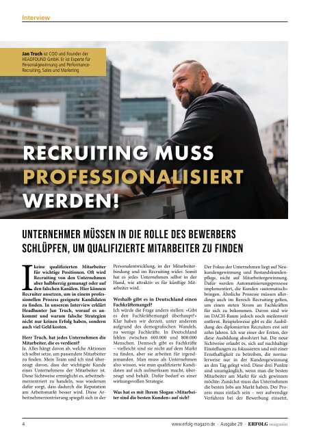 ERFOLG Magazin Dossier 29: Recruiting