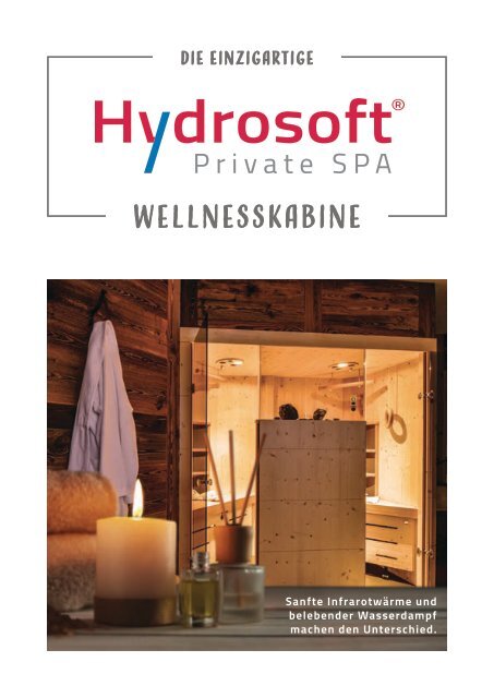 Hydrosoft Private Spa Wellnesskabine Infrarot Kabine mit Wasserdampf