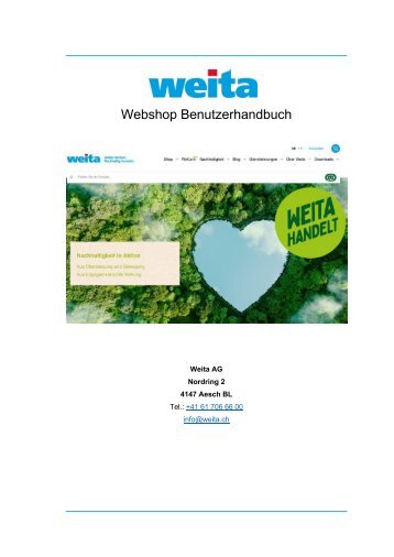 Weita Webshop Anleitung