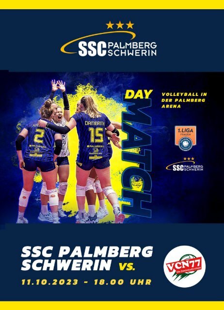 Spieltagsflyer vs. VC Neuwied 77 - SSC PALMBERG SCHWERIN