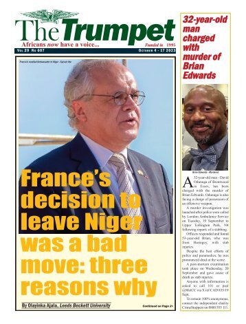 The Trumpet Newspaper Issue 607 (October 4 - 17 2023)