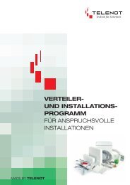 VERTEILER- UND INSTALLATIONS- PROGRAMM FÜR ... - Telenot