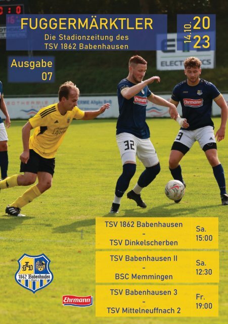 20231014 Fuggermärktler TSV 1862 Babenhausen – TSV Dinkelscherben