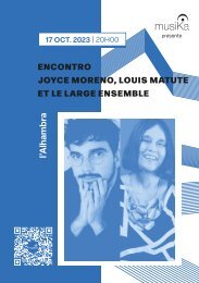 Encontro : Joyce Moreno & Louis Matute + Large Ensemble, Genève Alhambra, 17 oct 2023