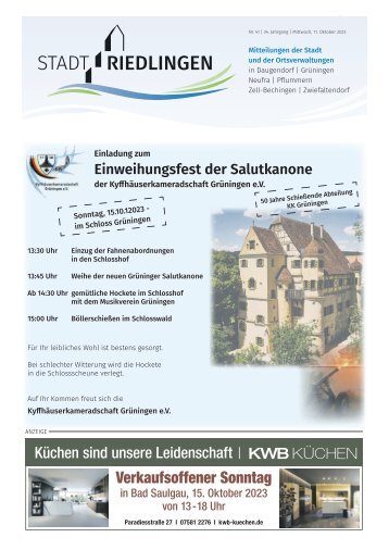10.10.2023 Amtliches Mitteilungsblatt Riedlingen