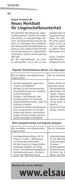 und Mediothek Elsau - Elsauer Zytig