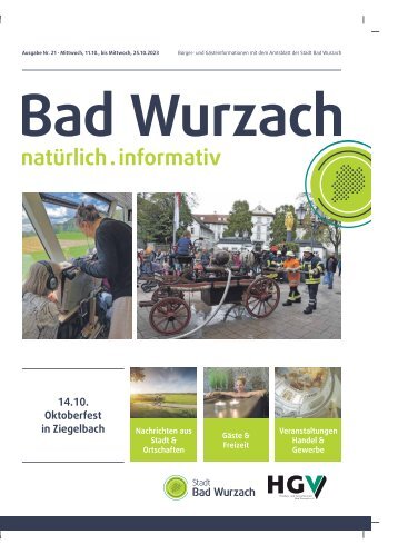 11.10.2023 Bürger- und Gästeinformation Bad Wurzach