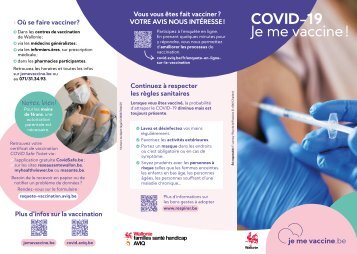 COVID-19 Je me vaccine !