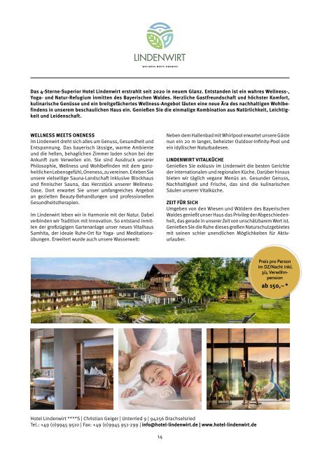 Wellness & Genuss Bayerischer Wald 2024