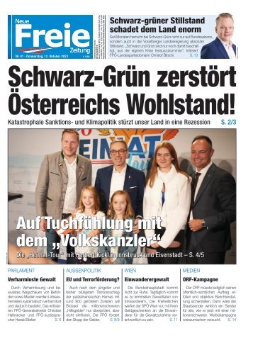 Schwarz-Grün zerstört Österreichs Wohlstand!