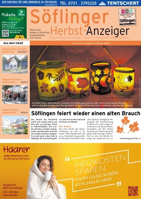 Söflinger Herbst-Anzeiger 2023