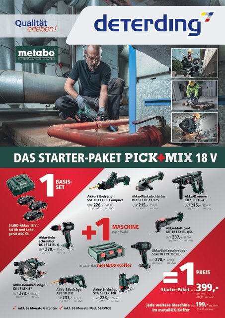 METABO PICK+MIX-Aktion bei Deterding