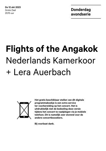 2023 10 12 Flights of the Angakok - Nederlands Kamerkoor + Lera Auerbach
